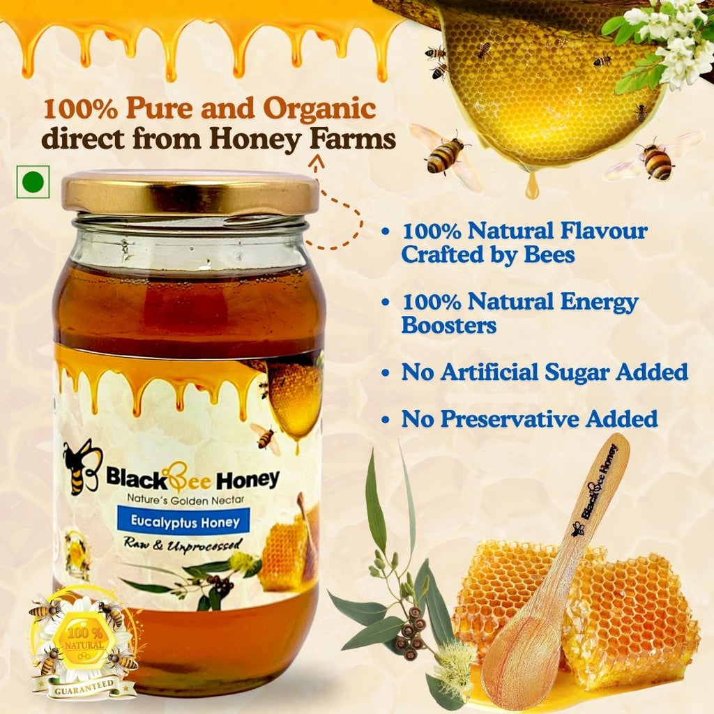 Black Bee Honey – Eucalyptus Honey | Raw & Unprocessed
