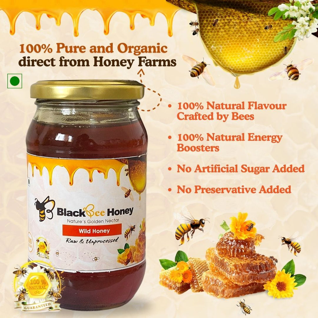 Black Bee Honey – Wild Honey | Raw & Unprocessed