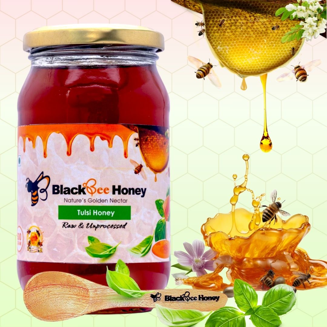 Black Bee Honey – Tulsi Honey | Raw & Unprocessed